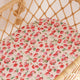 Strawberry Organic Bassinet Sheet / Change Pad Cover - Thumbnail 2