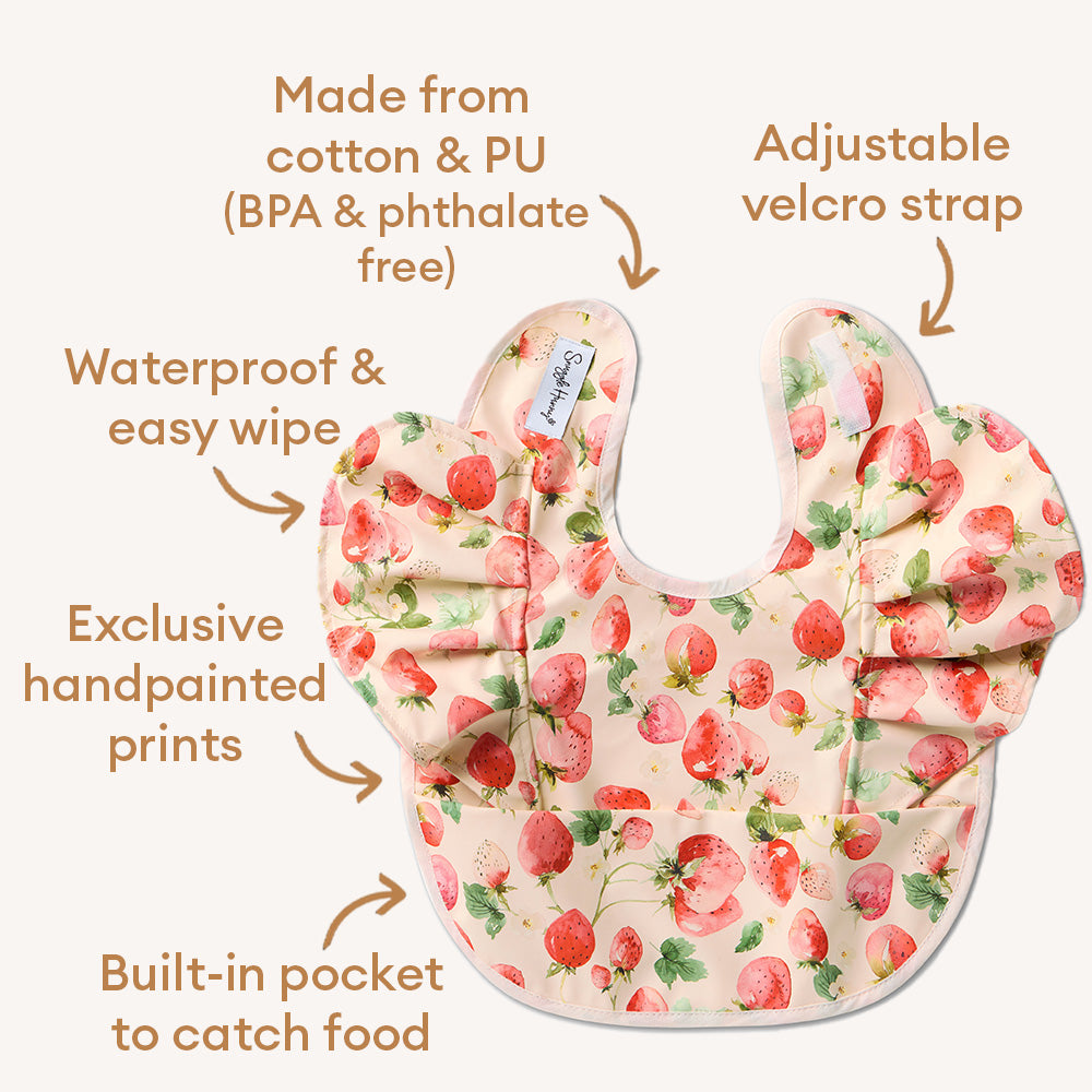 Strawberry Frill Snuggle Bib - View 4