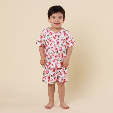 Strawberry Organic Kids PJ Set | Snuggle Hunny