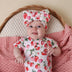 Strawberry Organic Oversized Bow | Snuggle Hunny