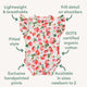 Strawberry Short Sleeve Organic Bodysuit with Frill - Thumbnail 4