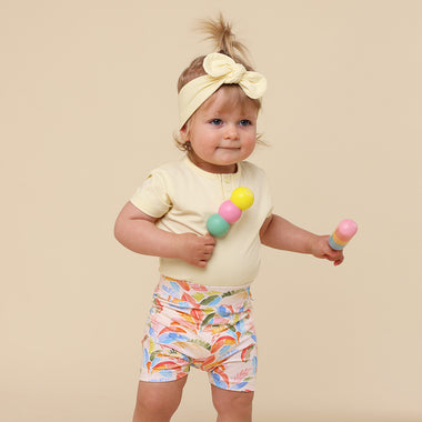Summer Palm Organic Bike Shorts | Snuggle Hunny