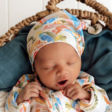 Summer Palm Organic Knotted Beanie | Snuggle Hunny