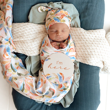 Summer Palm & Peach Reversible Milestone Cards | Snuggle Hunny