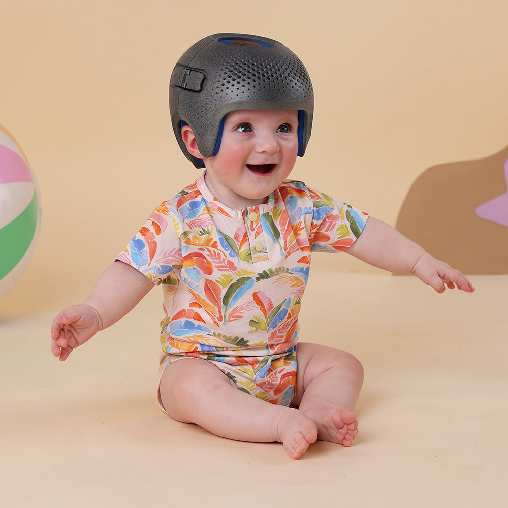 Summer Palm Short Sleeve Organic Bodysuit - View 4