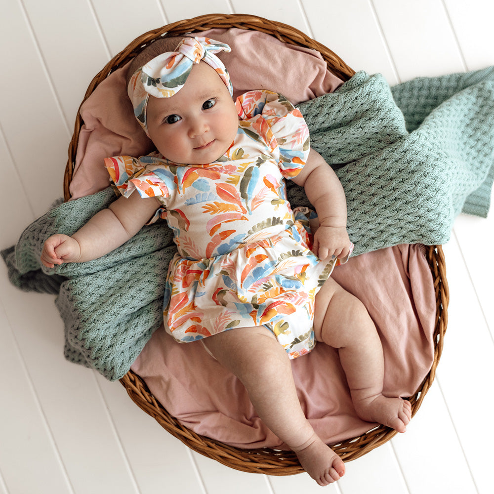 Summer Palm Short Sleeve Organic Dress - View 14