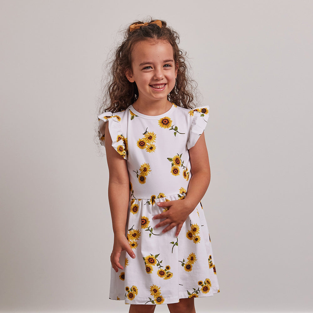 Sunflower Short Sleeve Organic Dress - View 14