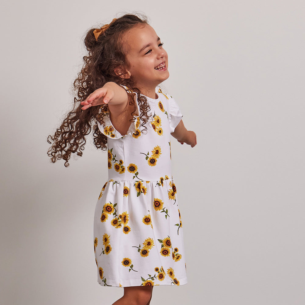 Sunflower Short Sleeve Organic Dress - View 11