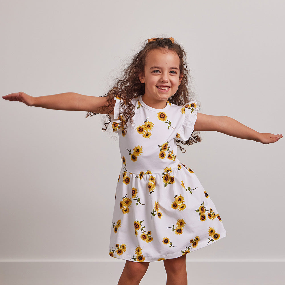 Sunflower Short Sleeve Organic Dress - View 7
