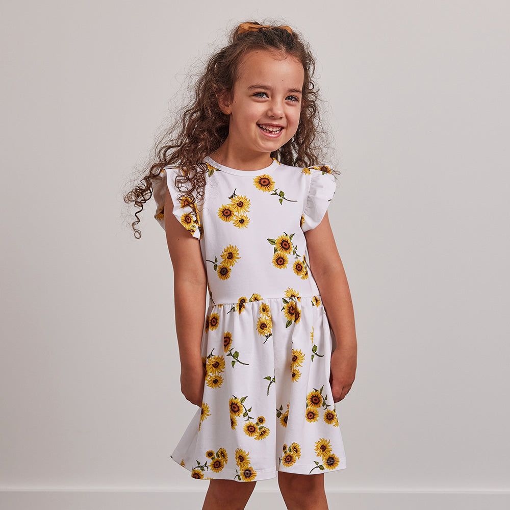 Sunflower Short Sleeve Organic Dress - View 4
