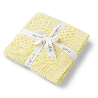 Sunlight Diamond Knit Organic Baby Blanket | Snuggle Hunny