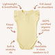 Sunlight Short Sleeve Organic Bodysuit with Frill - Thumbnail 4