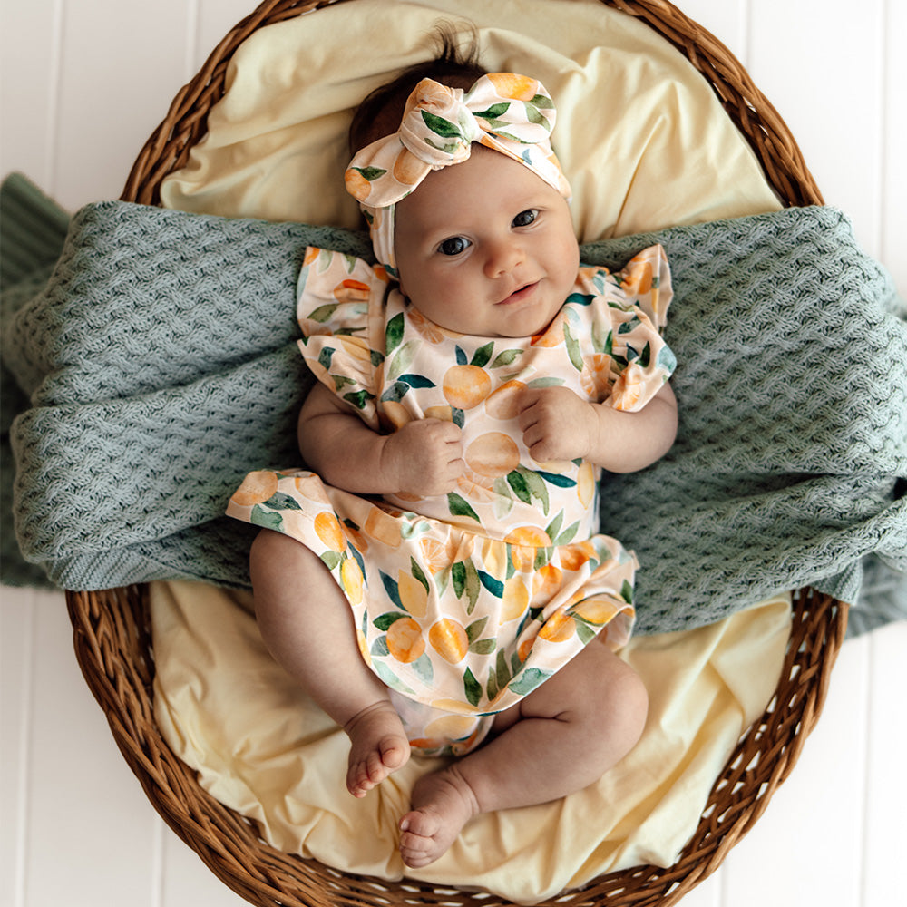 Sunny Citrus Short Sleeve Organic Dress - View 6