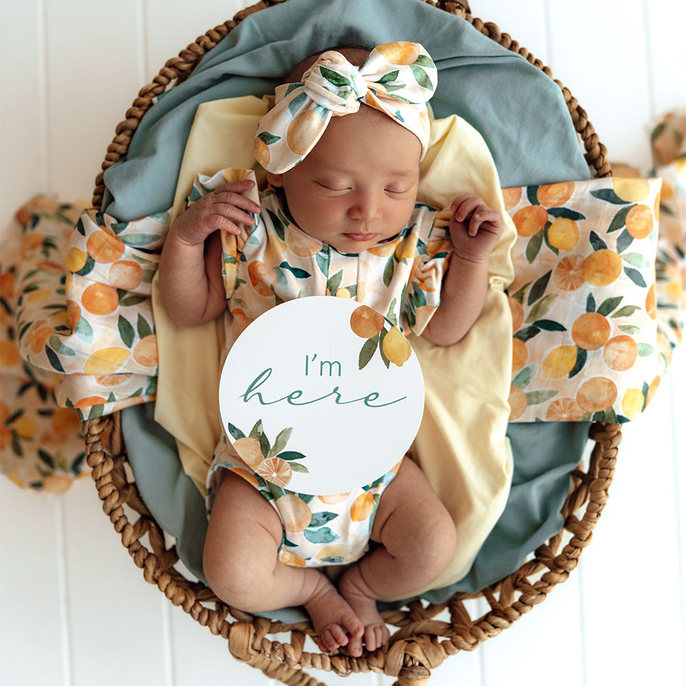 Citrus Squeeze & Peach Reversible Milestone Cards - View 4