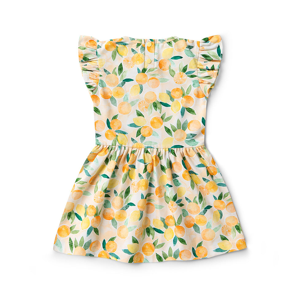 Sunny Citrus Short Sleeve Organic Dress - View 11
