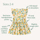 Sunny Citrus Short Sleeve Organic Dress - Thumbnail 5