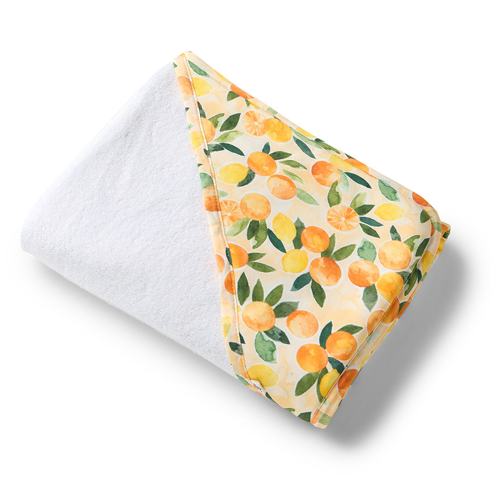 Sunny Citrus Organic Baby Towel & Wash Cloth Set - View 4