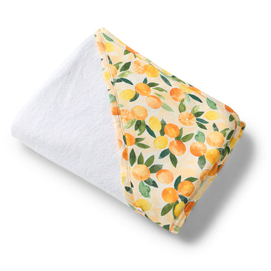 Sunny Citrus Organic Hooded Baby Towel | Snuggle Hunny