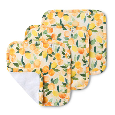 Sunny Citrus Organic Wash Cloths - 3 Pack | Snuggle Hunny