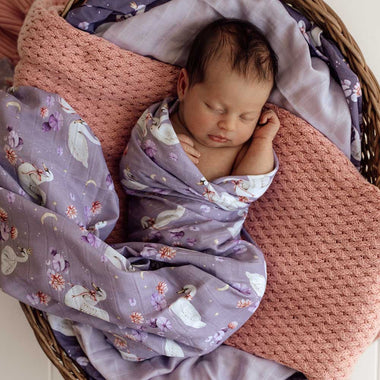 Swan Lake Organic Muslin Wrap | Snuggle Hunny