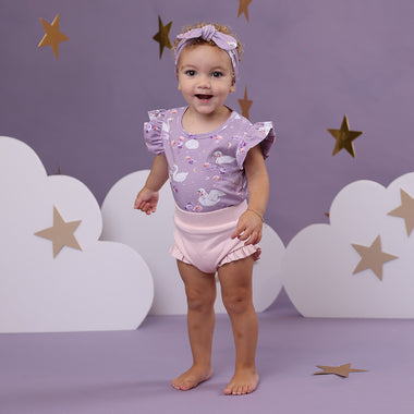 Swan Lake Organic T-Shirt with Frill | Snuggle Hunny