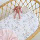 Sweet Swallows Organic Bassinet Sheet / Change Pad Cover - Thumbnail 5