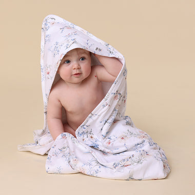 Sweet Swallows Organic Hooded Baby Towel | Snuggle Hunny