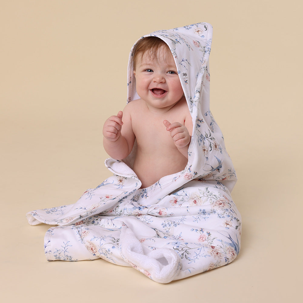 Sweet Swallows Organic Baby Towel & Wash Cloth Set - View 4