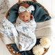 Sweet Swallows Organic Jersey Wrap & Topknot Set - Thumbnail 1