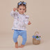 Sweet Swallows Organic Long Sleeve Top with Frill | Snuggle Hunny