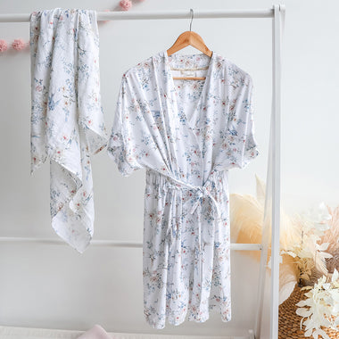 Sweet Swallows Organic Maternity Robe | Snuggle Hunny