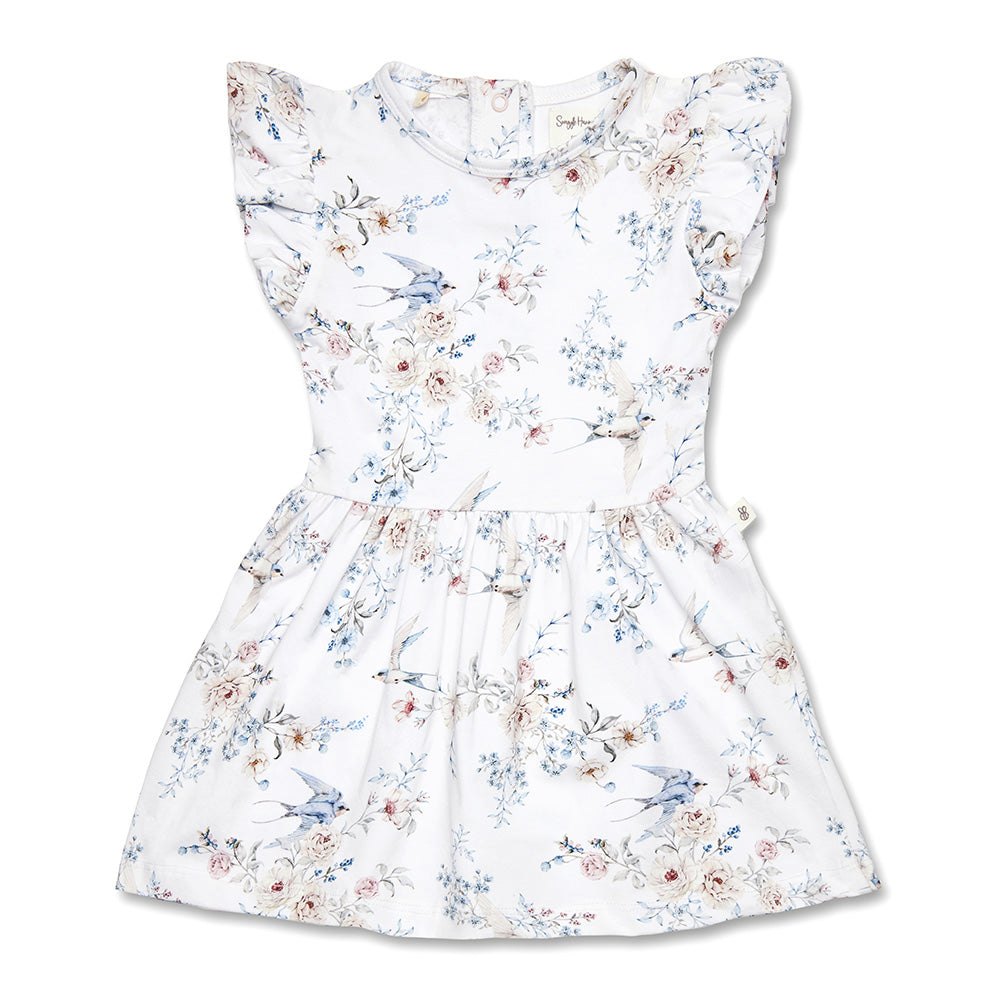 Sweet Swallows Short Sleeve Organic Dress - View 7