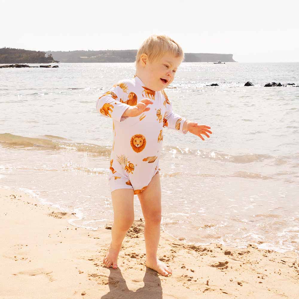 Lion Baby & Toddler Swim Onesie Snuggle Hunny