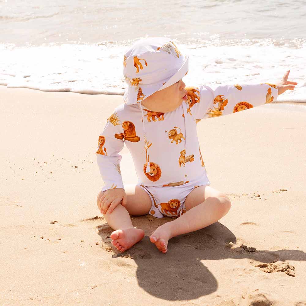 Lion Baby & Toddler Swim Onesie Snuggle Hunny