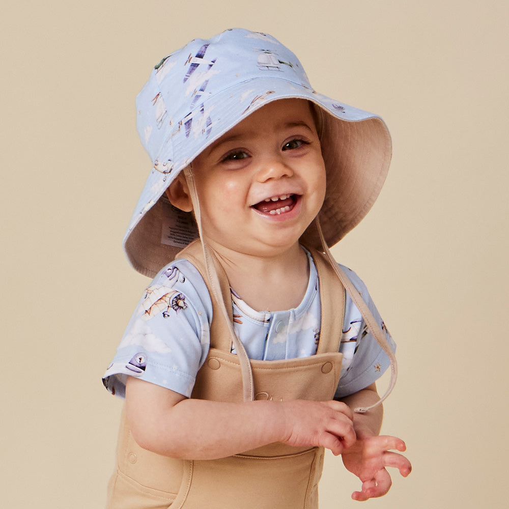 Taking Flight Reversible Cotton Bucket Hat - View 1