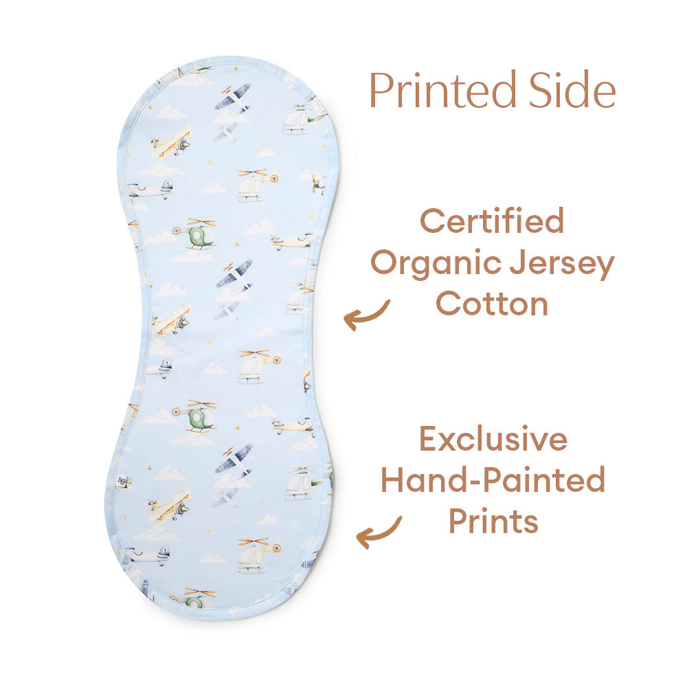 Taking Flight Organic Cotton Burp Cloth - View 6