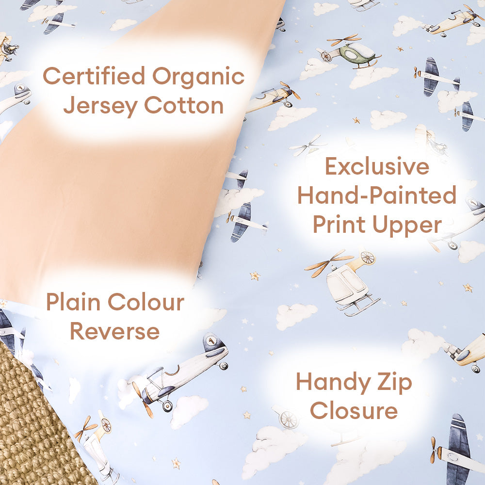 Taking Flight Organic Cotton Quilt Cover - View 4