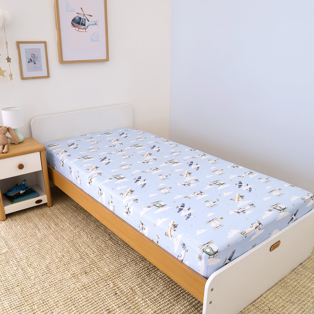 Taking Flight Organic Cotton Fitted Sheet - View 1