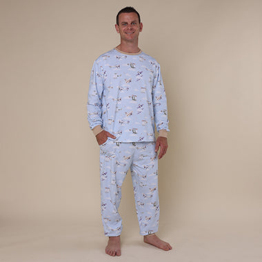 Taking Flight Organic Mens Long Sleeve PJ Set | Snuggle Hunny