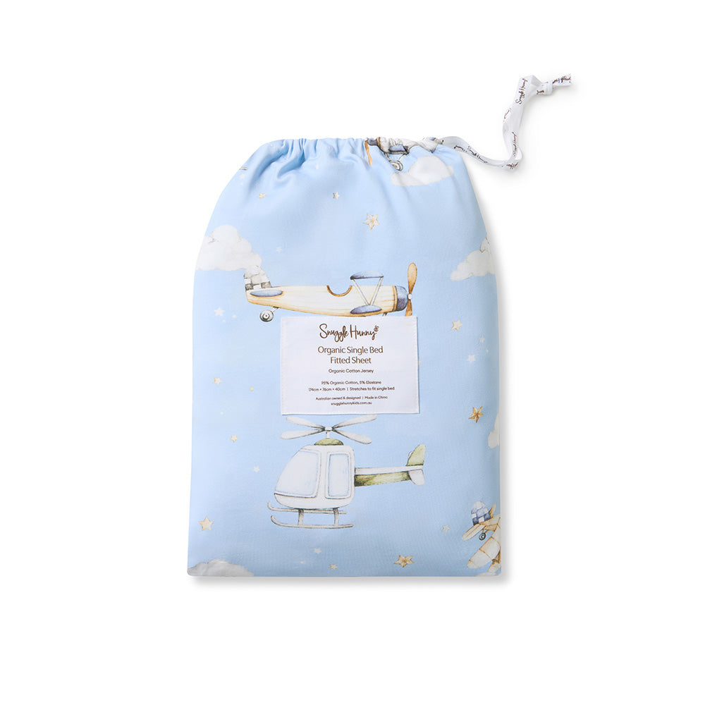 Taking Flight Organic Cotton Fitted Sheet - View 6