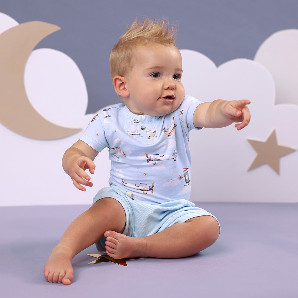 Taking Flight Short Sleeve Organic Bodysuit - View 12