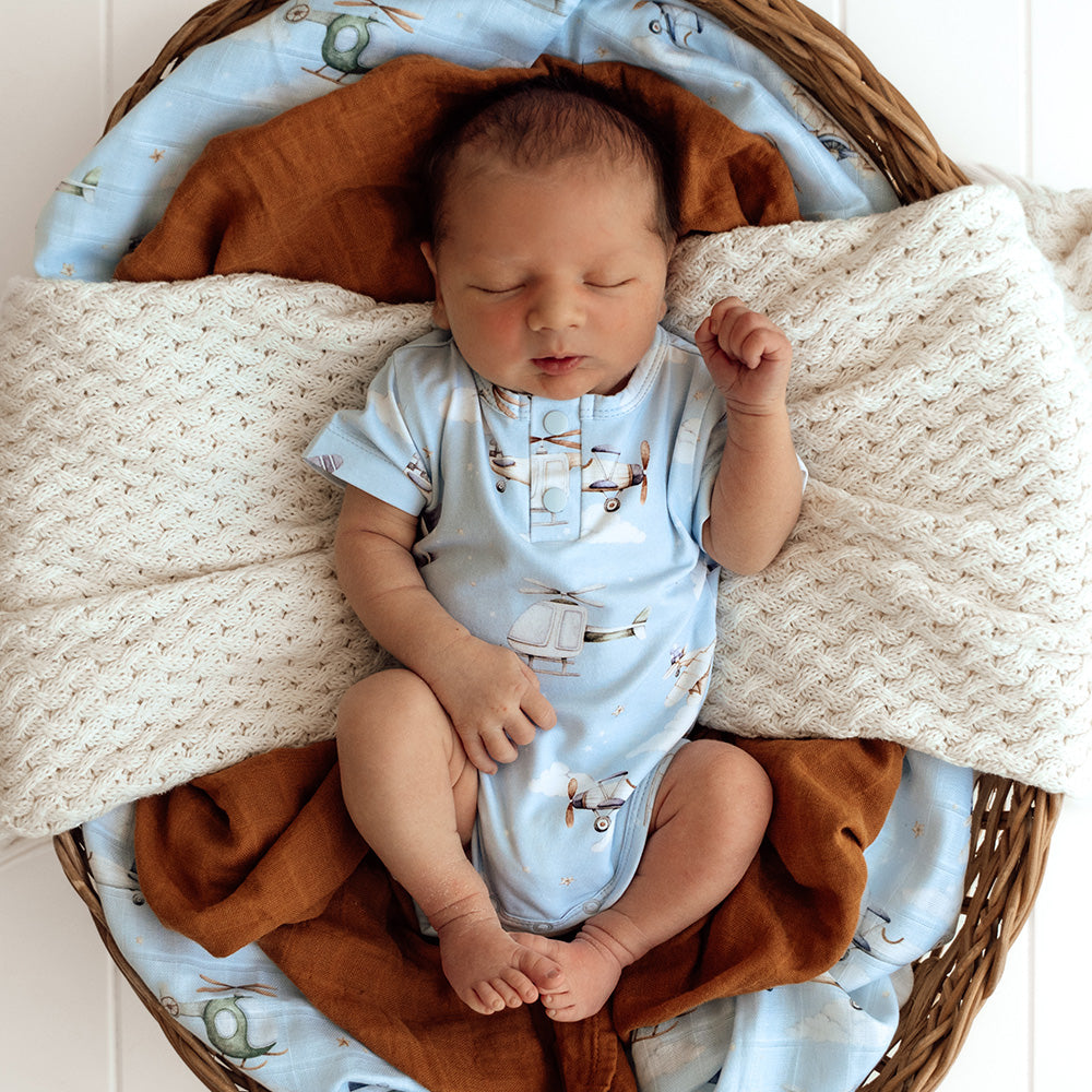 Taking Flight Short Sleeve Organic Bodysuit - View 8