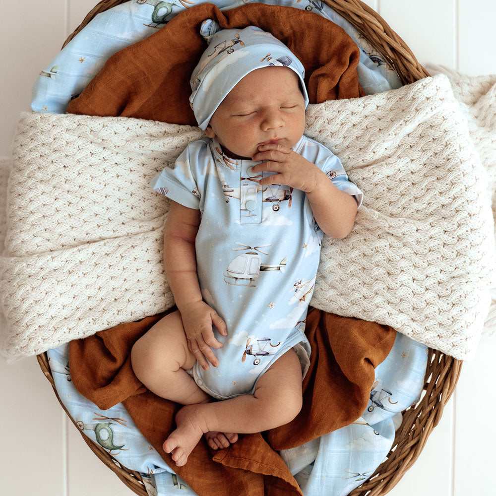 Taking Flight Short Sleeve Organic Bodysuit - View 1