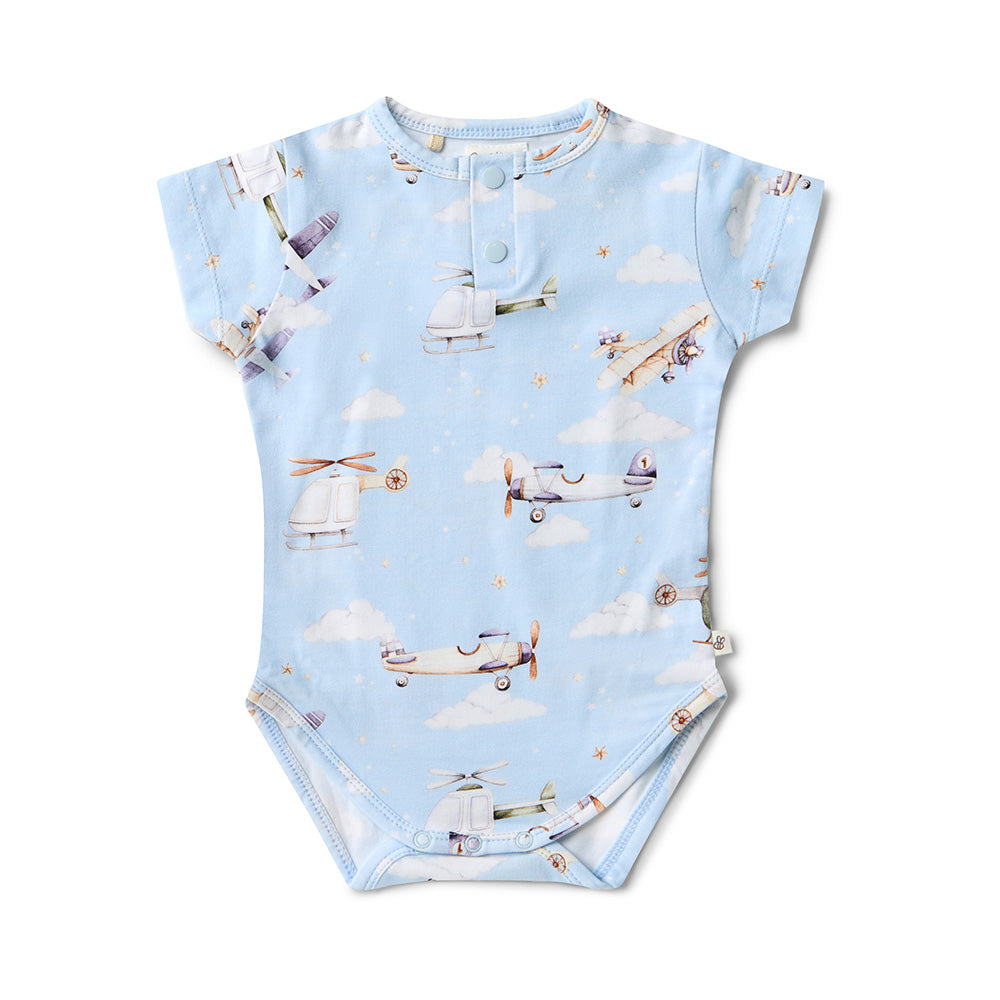 Taking Flight Short Sleeve Organic Bodysuit - View 2