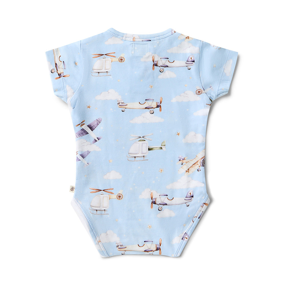 Taking Flight Short Sleeve Organic Bodysuit - View 6