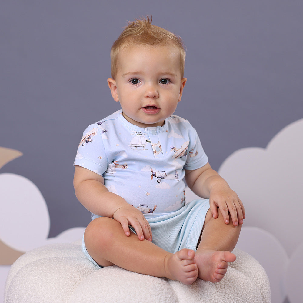 Taking Flight Short Sleeve Organic Bodysuit - View 3