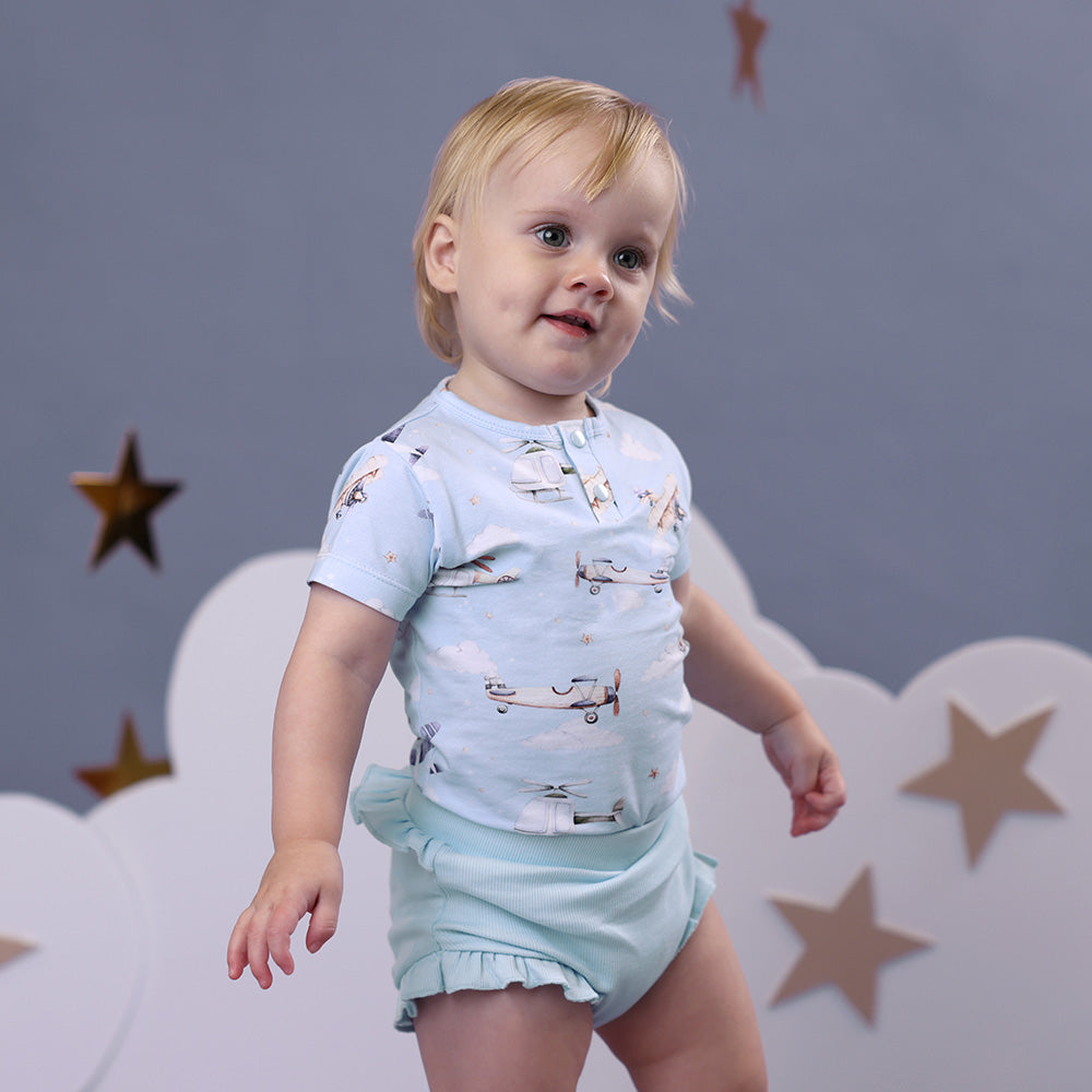 Taking Flight Short Sleeve Organic Bodysuit - View 7