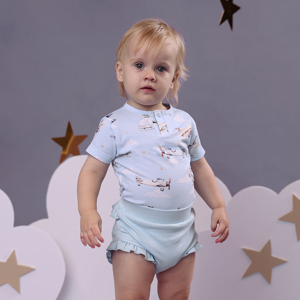 Taking Flight Short Sleeve Organic Bodysuit - View 11