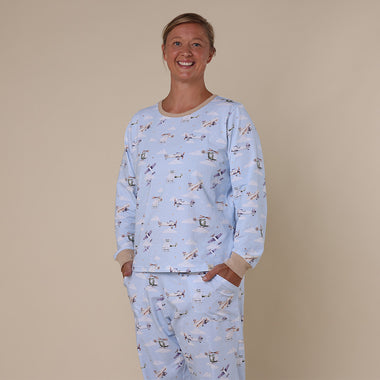 Taking Flight Organic Womens Long Sleeve PJ Set | Snuggle Hunny