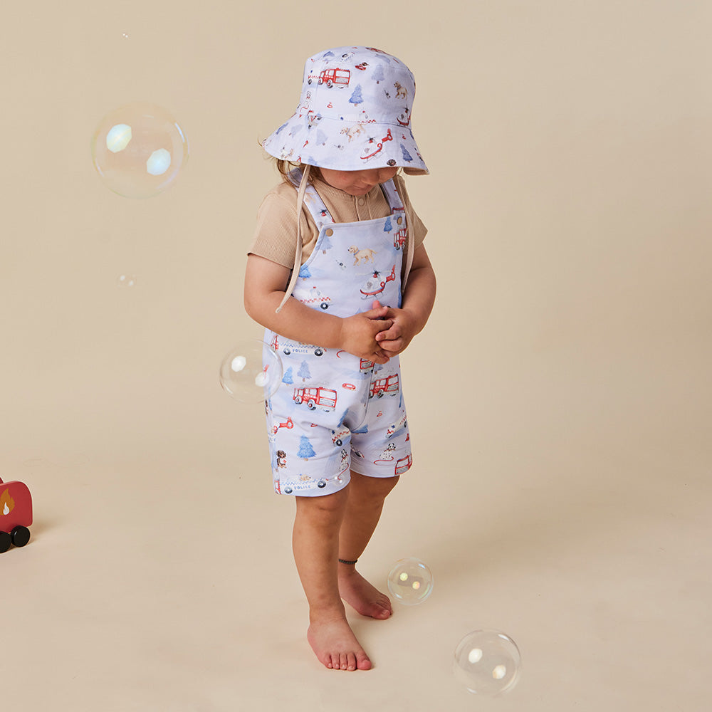 To The Rescue Organic Snuggle Overall Shorts - View 13